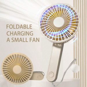 Mini Handheld Neck Fan – USB Rechargeable, 3 Speeds